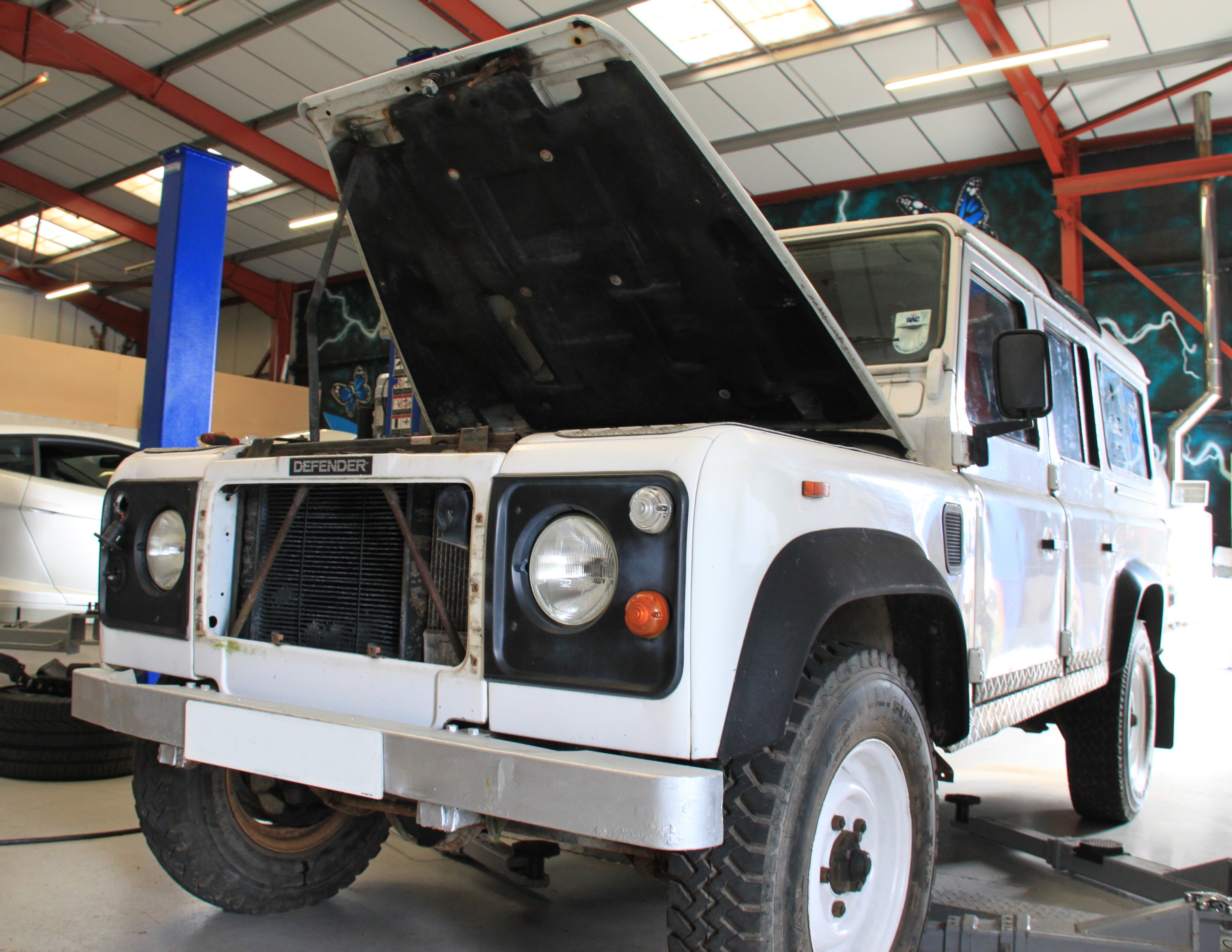 Land Rover defender 110 stripping back the years going through restoration performance upgrades defender tuning styling