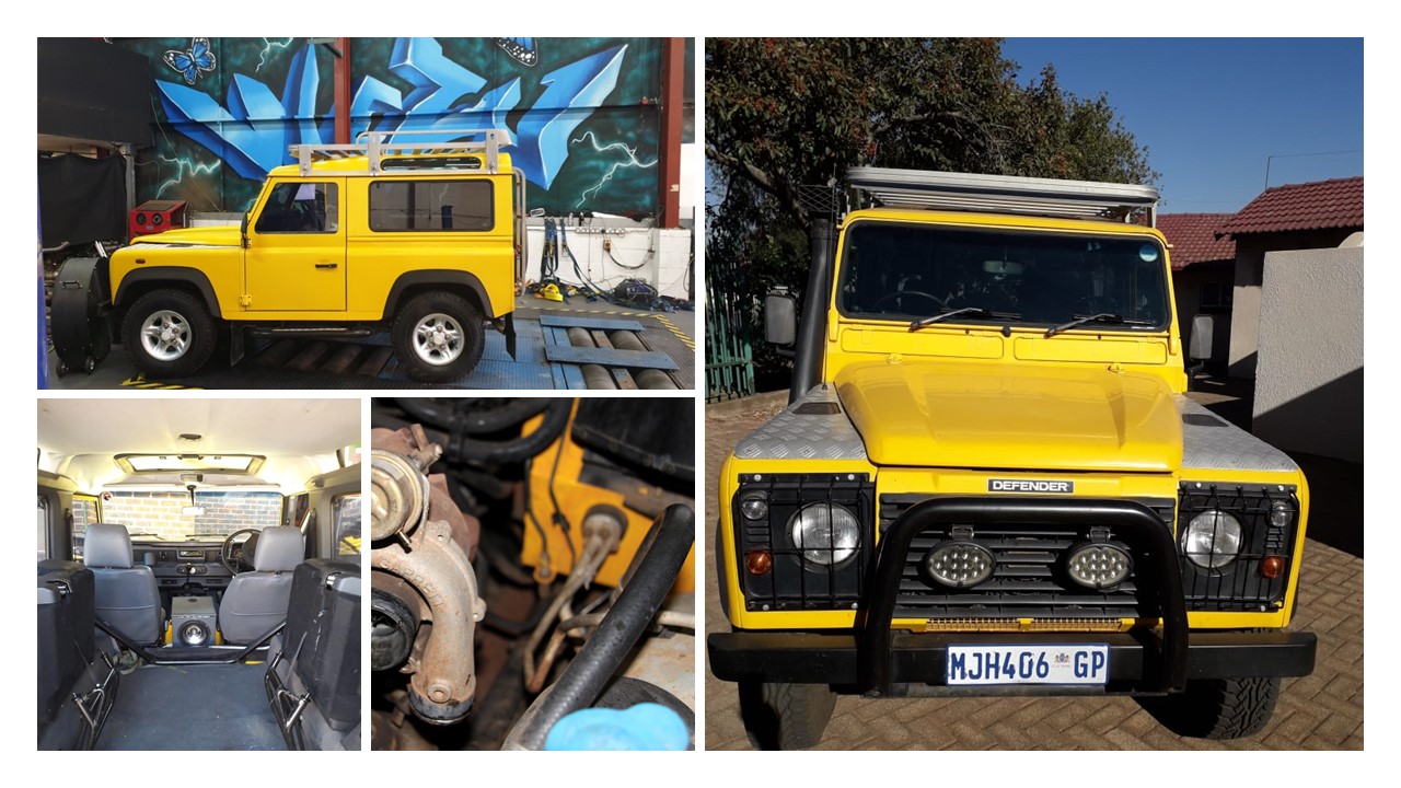 AJ Before Land Rover Defender 90 Yellow