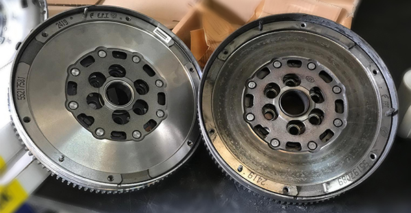 clutch repair and replacement old and new 02
